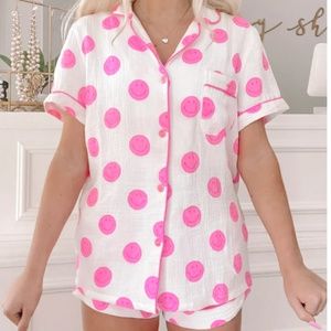 Smiley Dreams Short Set | Pink